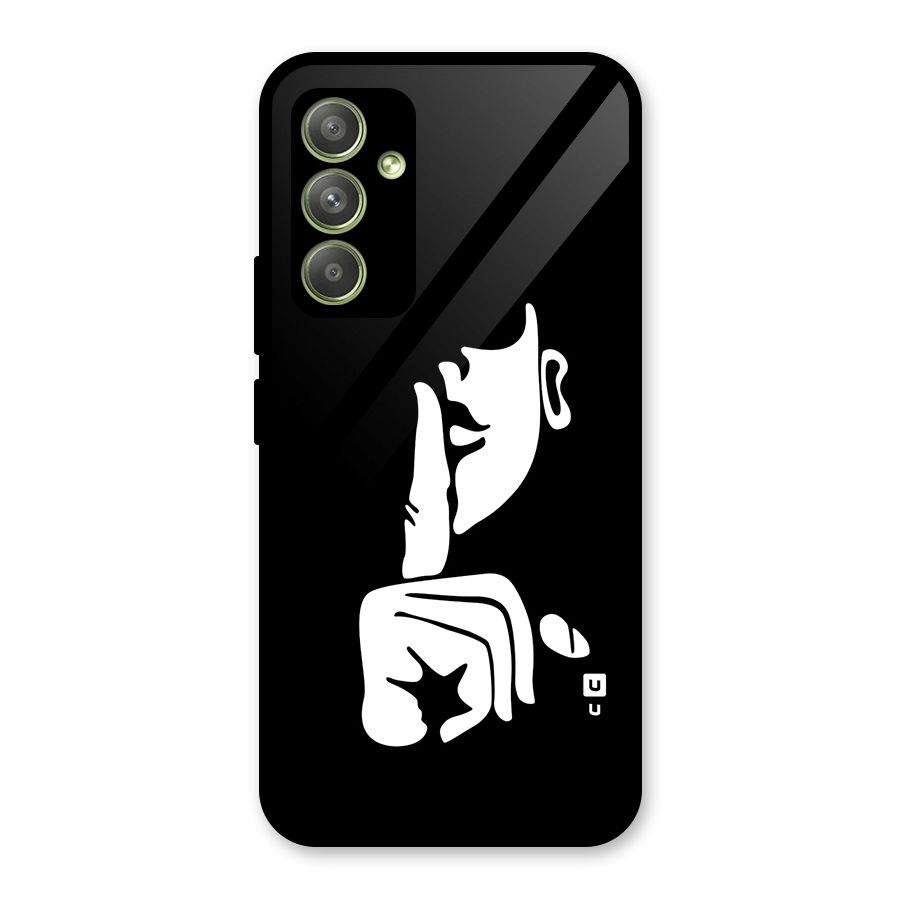 Shhh Art Glass Back Case for Galaxy A54