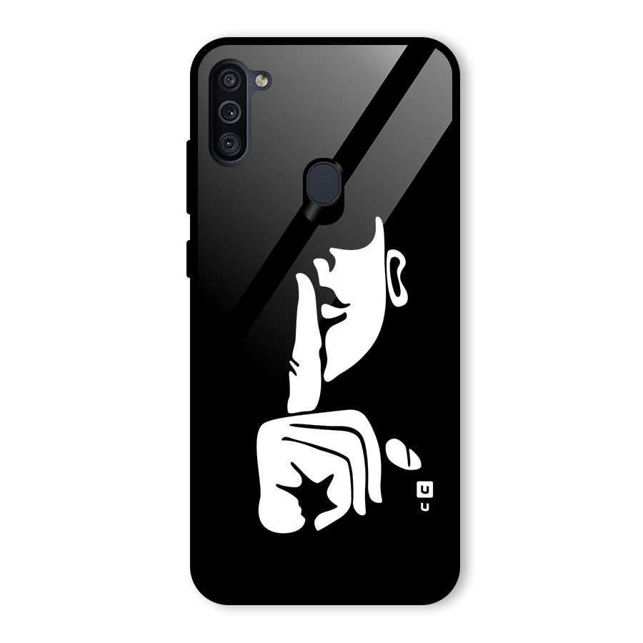Shhh Art Glass Back Case for Galaxy M11