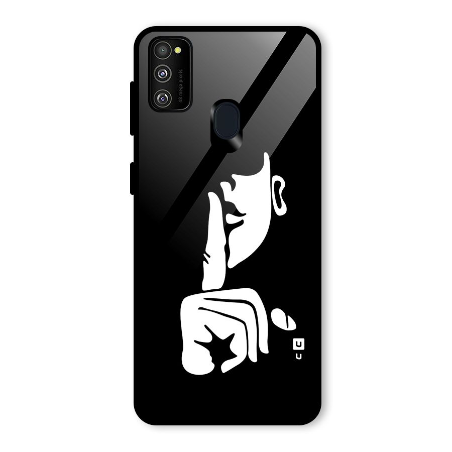 Shhh Art Glass Back Case for Galaxy M30s