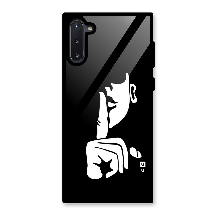 Shhh Art Glass Back Case for Galaxy Note 10