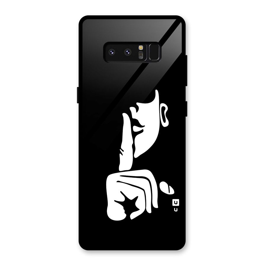 Shhh Art Glass Back Case for Galaxy Note 8