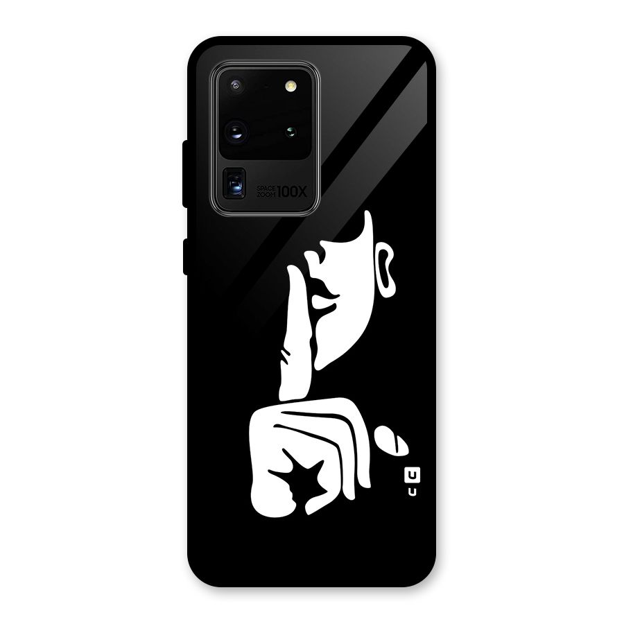 Shhh Art Glass Back Case for Galaxy S20 Ultra
