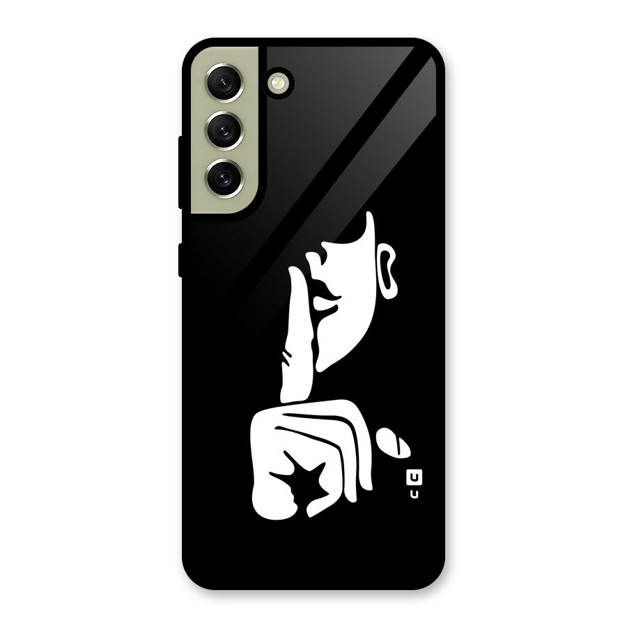 Shhh Art Glass Back Case for Galaxy S21 FE 5G