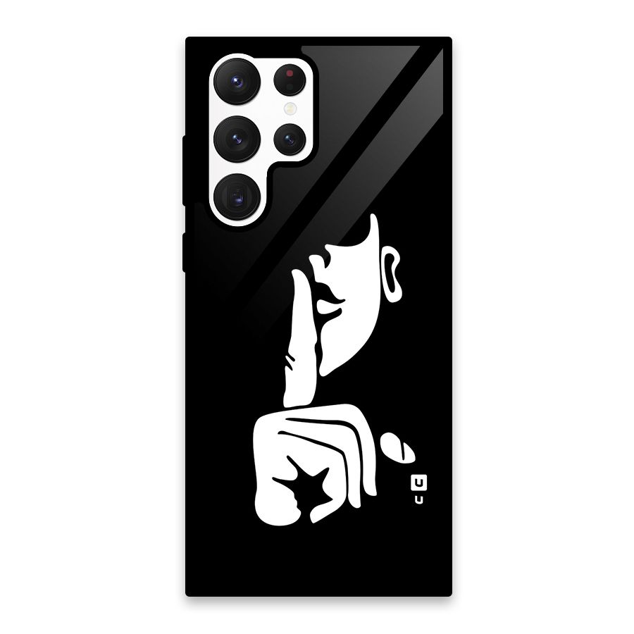Shhh Art Glass Back Case for Galaxy S22 Ultra 5G
