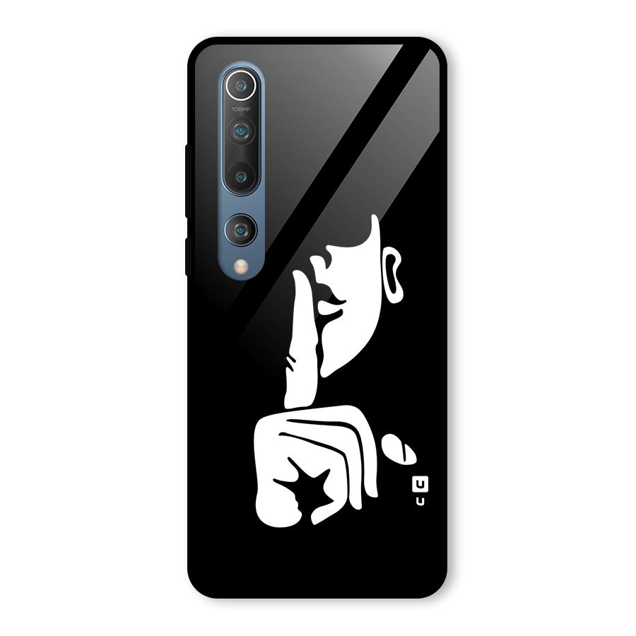 Shhh Art Glass Back Case for Mi 10