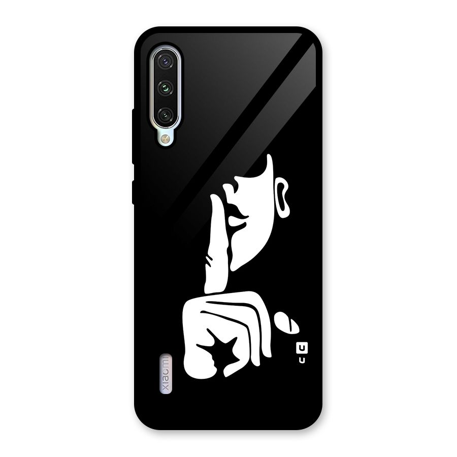 Shhh Art Glass Back Case for Mi A3