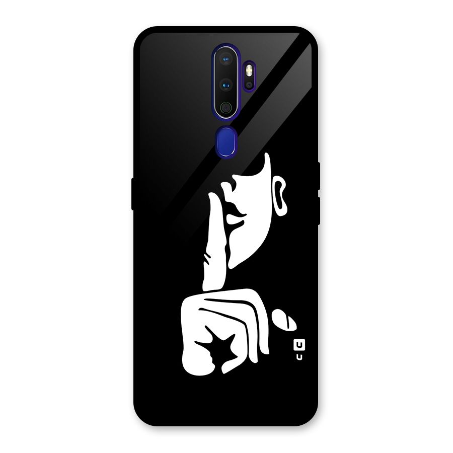 Shhh Art Glass Back Case for Oppo A9 (2020)