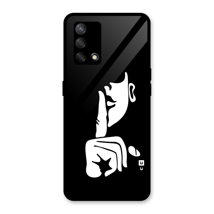Shhh Art Glass Back Case for Oppo F19