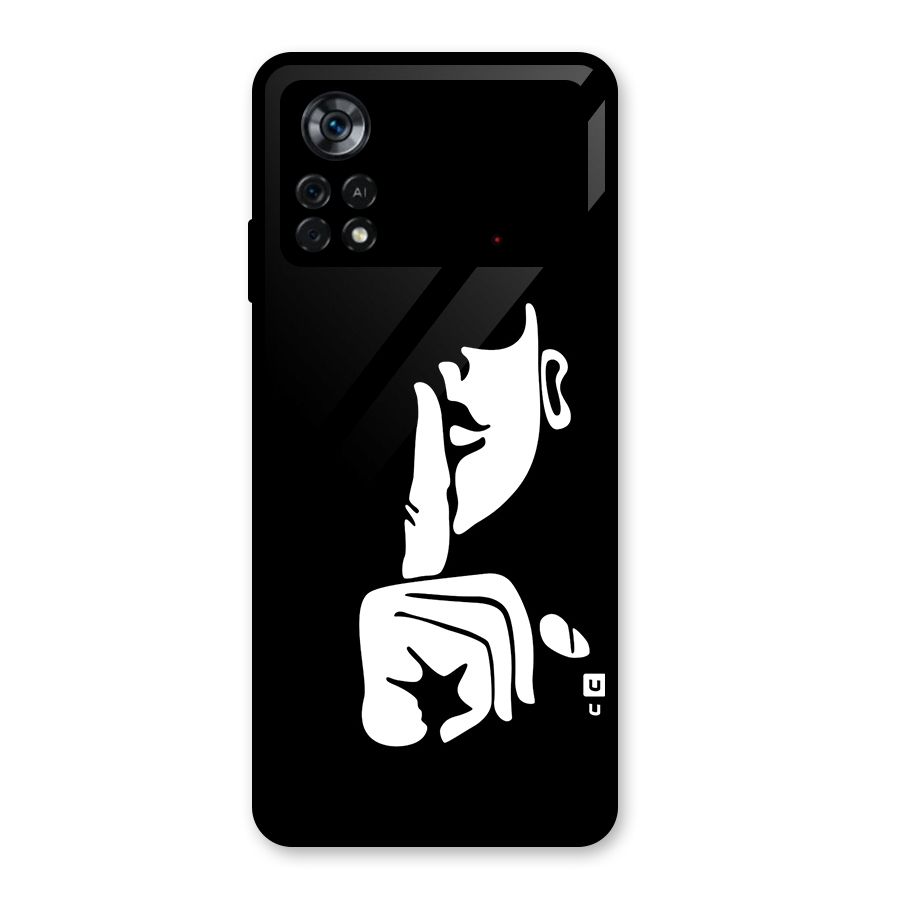 Shhh Art Glass Back Case for Poco X4 Pro 5G