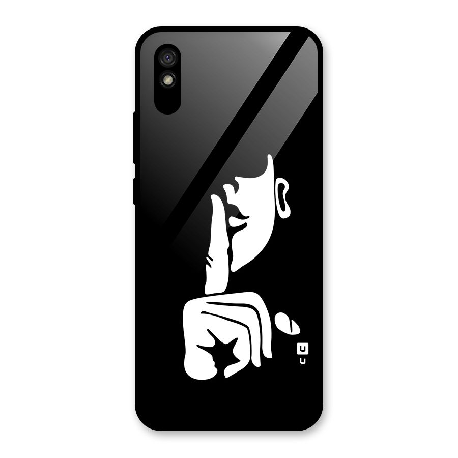 Shhh Art Glass Back Case for Redmi 9A