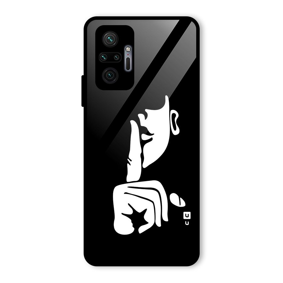 Shhh Art Glass Back Case for Redmi Note 10 Pro Max
