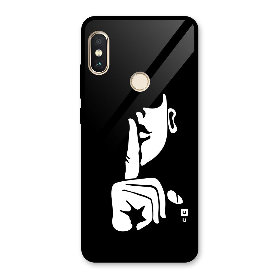 Shhh Art Glass Back Case for Redmi Note 5 Pro