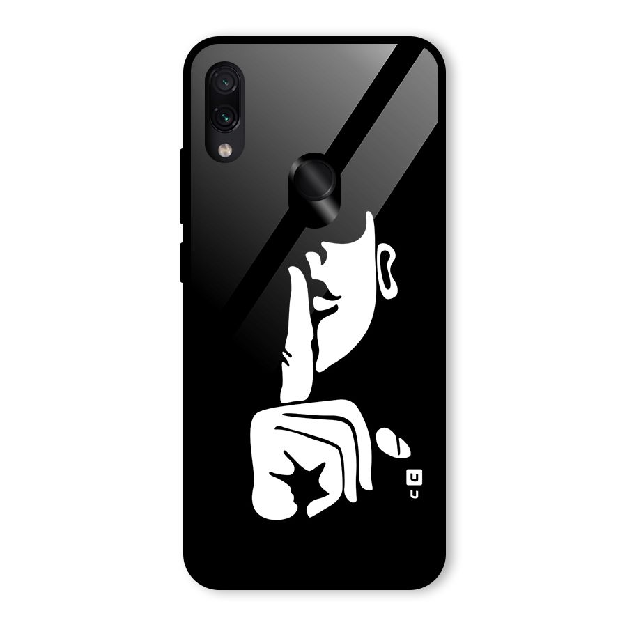 Shhh Art Glass Back Case for Redmi Note 7S