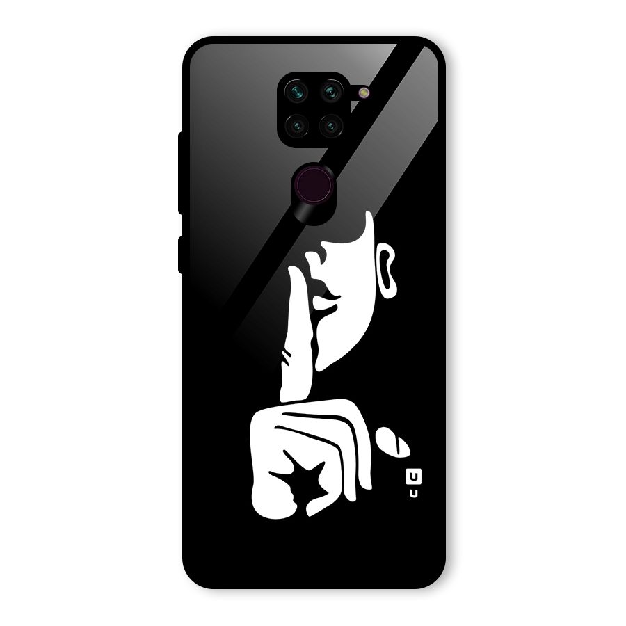 Shhh Art Glass Back Case for Redmi Note 9