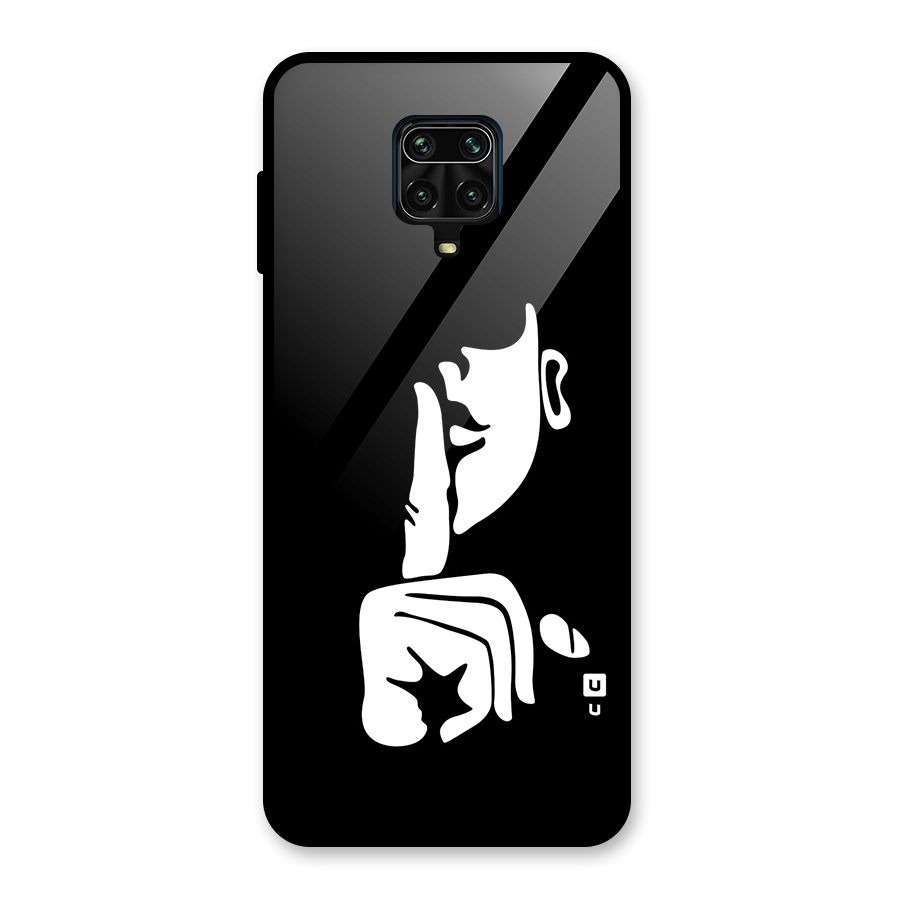 Shhh Art Glass Back Case for Redmi Note 9 Pro