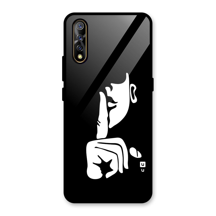 Shhh Art Glass Back Case for Vivo S1