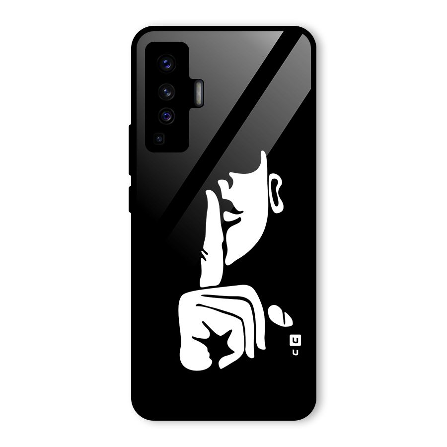 Shhh Art Glass Back Case for Vivo X50