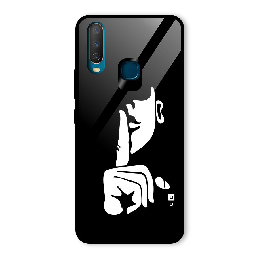 Shhh Art Glass Back Case for Vivo Y12