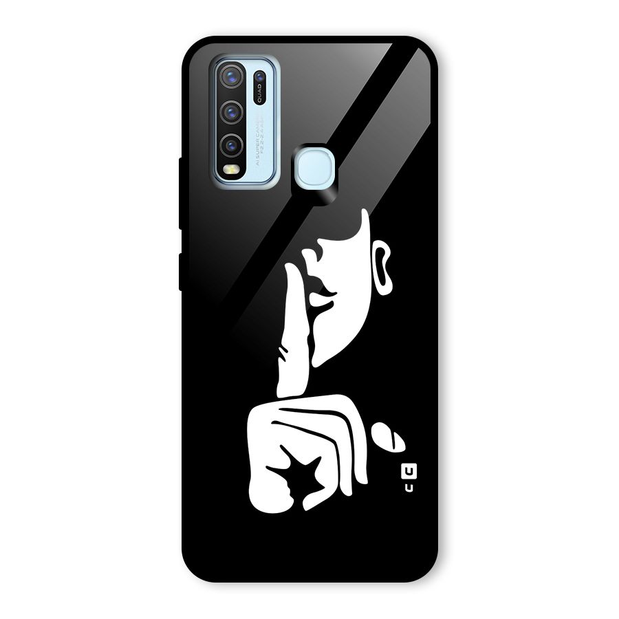 Shhh Art Glass Back Case for Vivo Y30