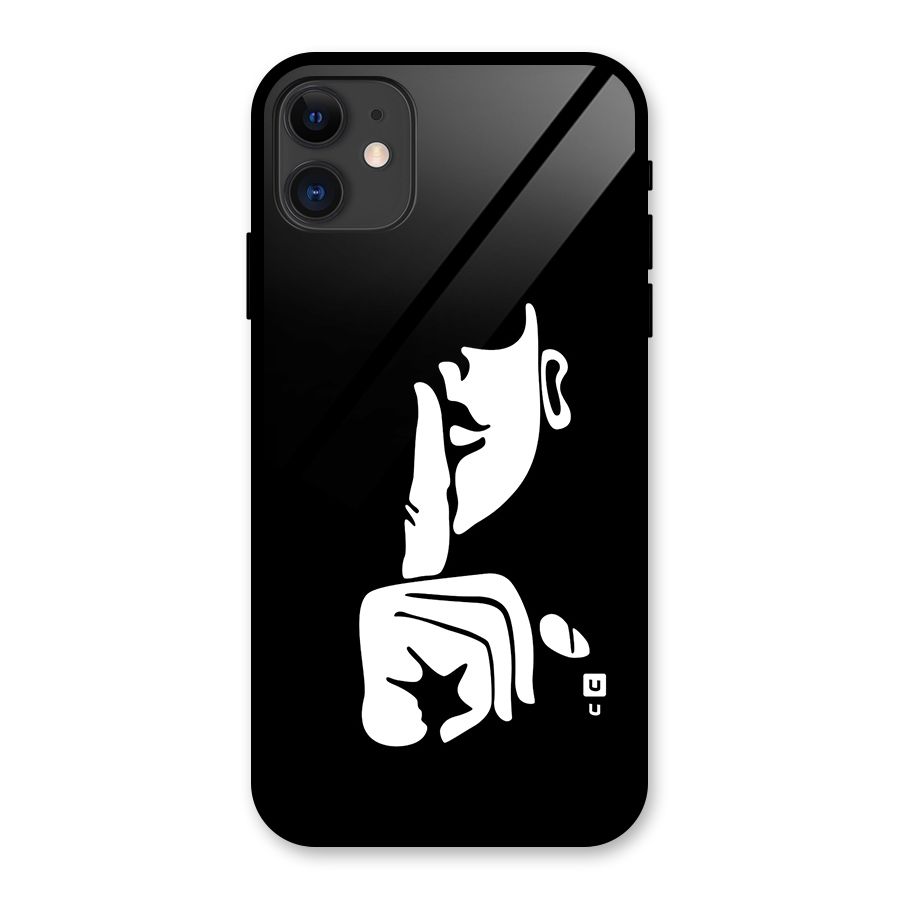 Shhh Art Glass Back Case for iPhone 11