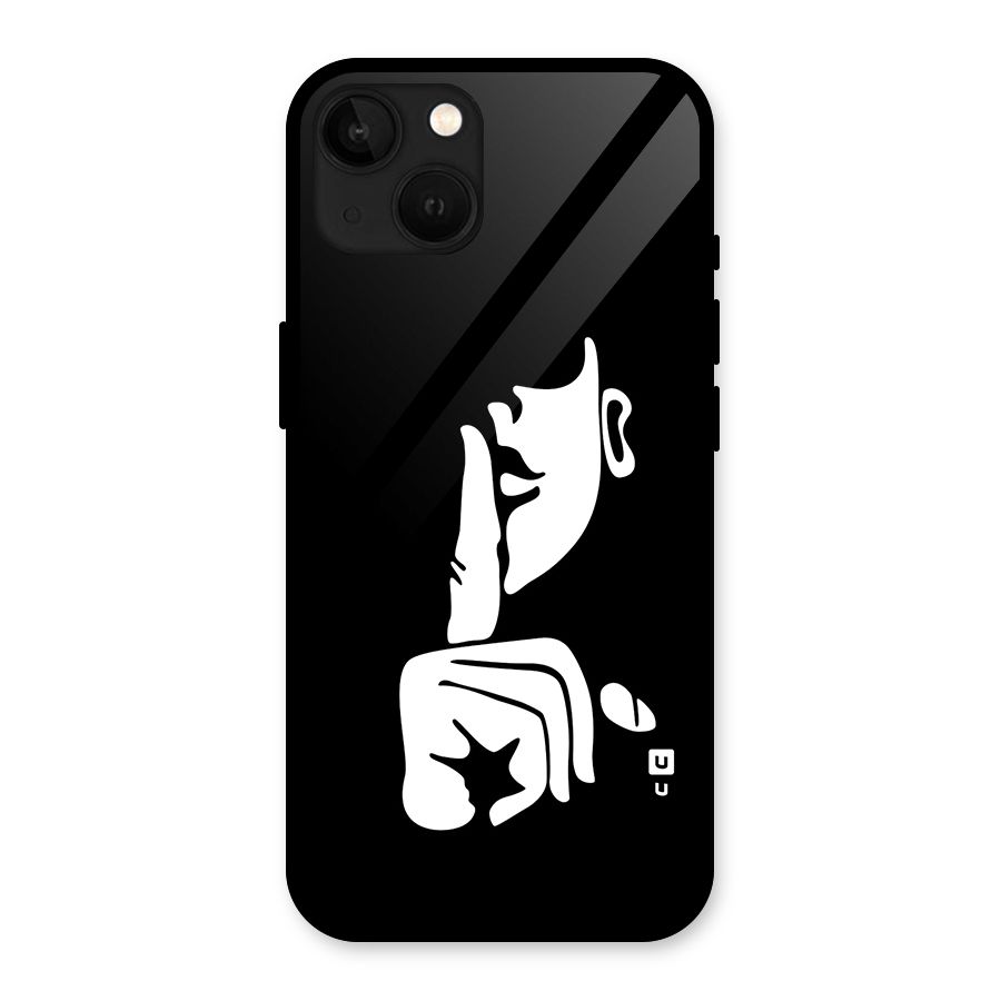 Shhh Art Glass Back Case for iPhone 13