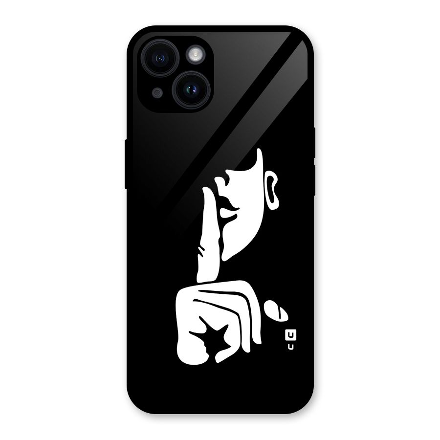 Shhh Art Glass Back Case for iPhone 14