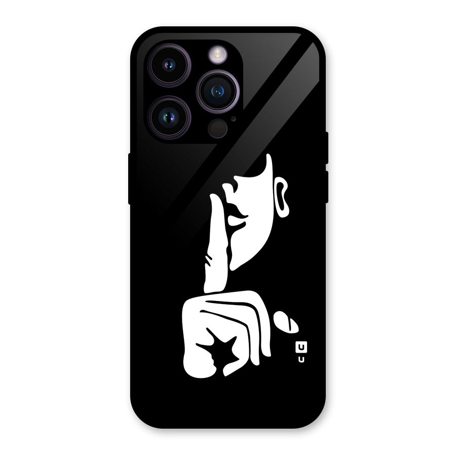 Shhh Art Glass Back Case for iPhone 14 Pro