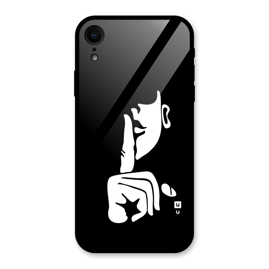 Shhh Art Glass Back Case for iPhone XR