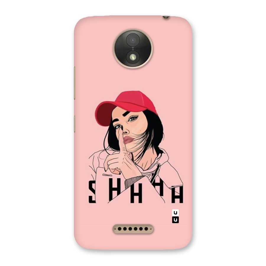 Shhhh Girl Back Case for Moto C Plus