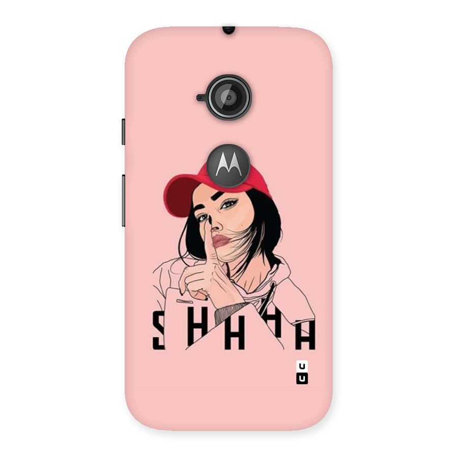 Shhhh Girl Back Case for Moto E 2nd Gen