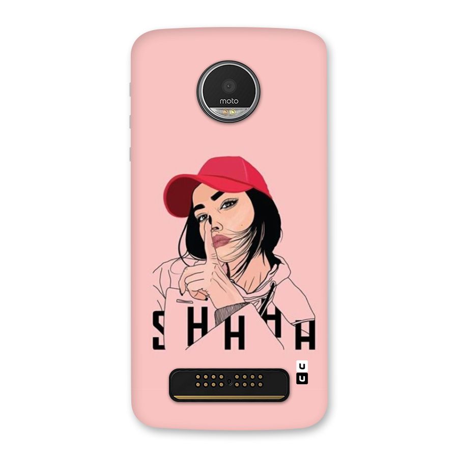 Shhhh Girl Back Case for Moto Z Play