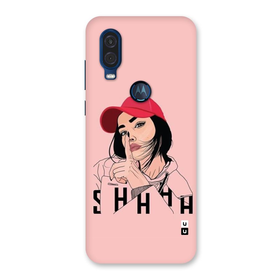 Shhhh Girl Back Case for Motorola One Vision