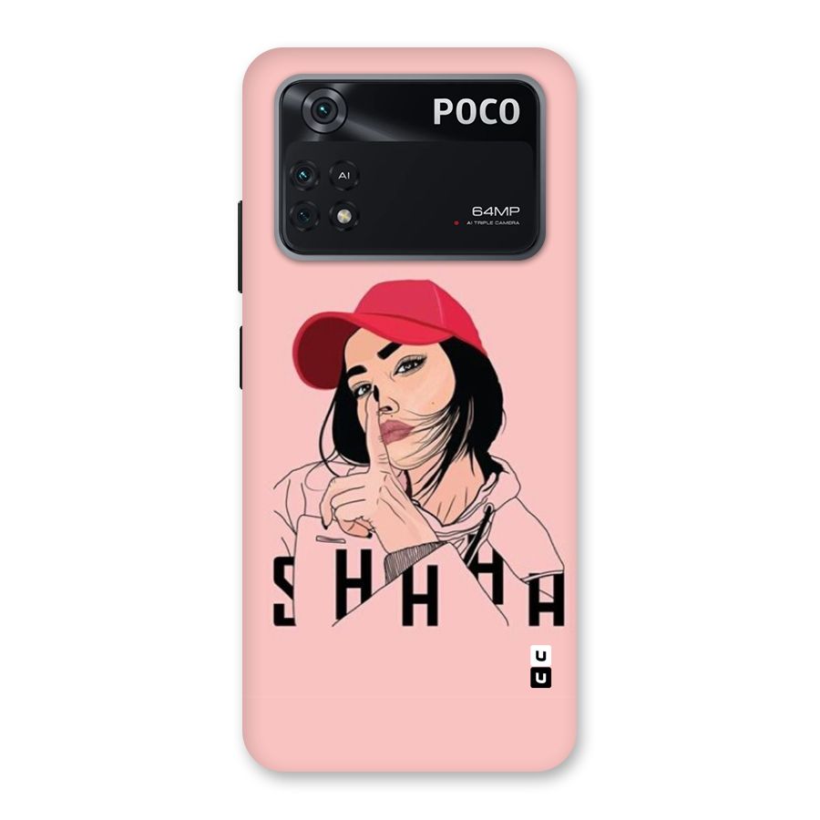 Shhhh Girl Back Case for Poco M4 Pro 4G