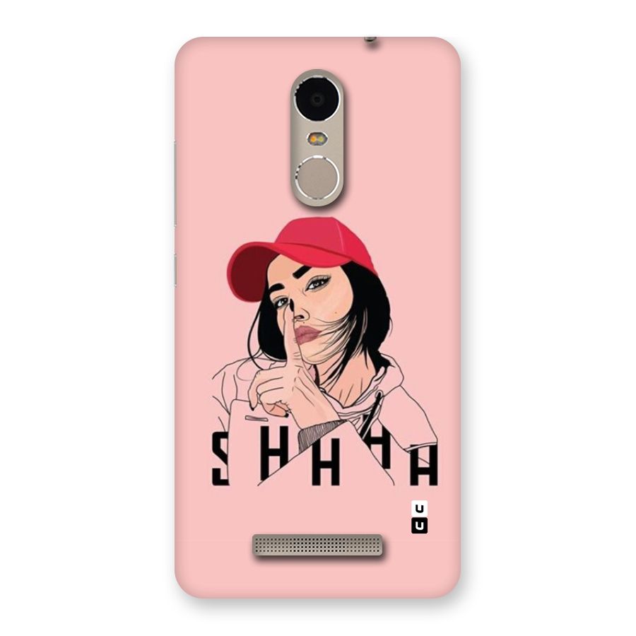 Shhhh Girl Back Case for Redmi Note 3