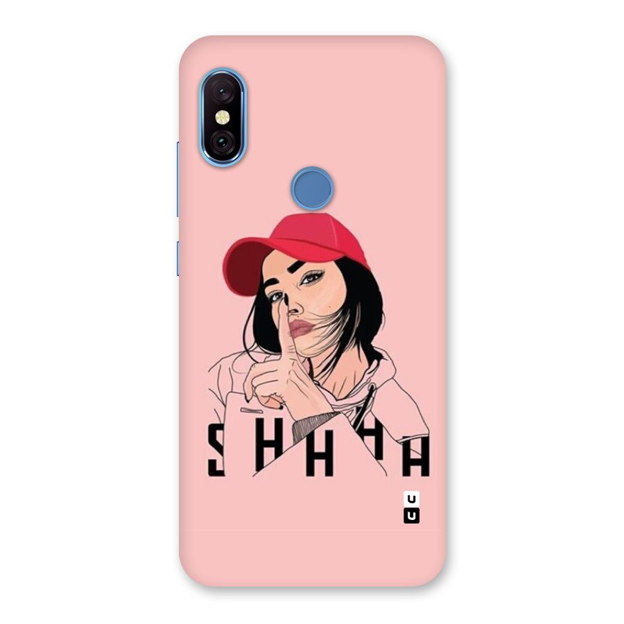 Shhhh Girl Back Case for Redmi Note 6 Pro