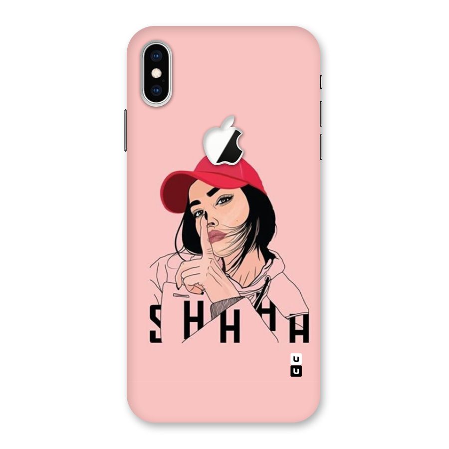 Shhhh Girl Back Case for iPhone XS Max Apple Cut