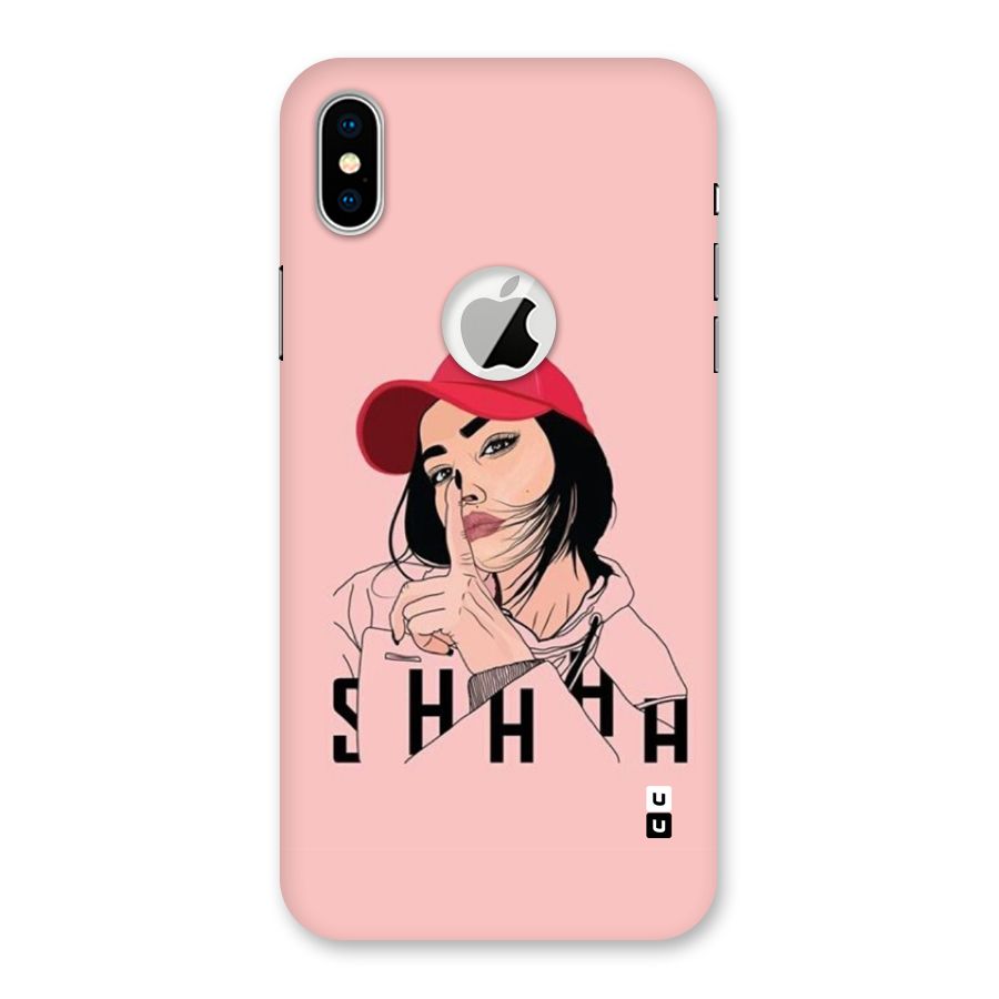 Shhhh Girl Back Case for iPhone X Logo Cut