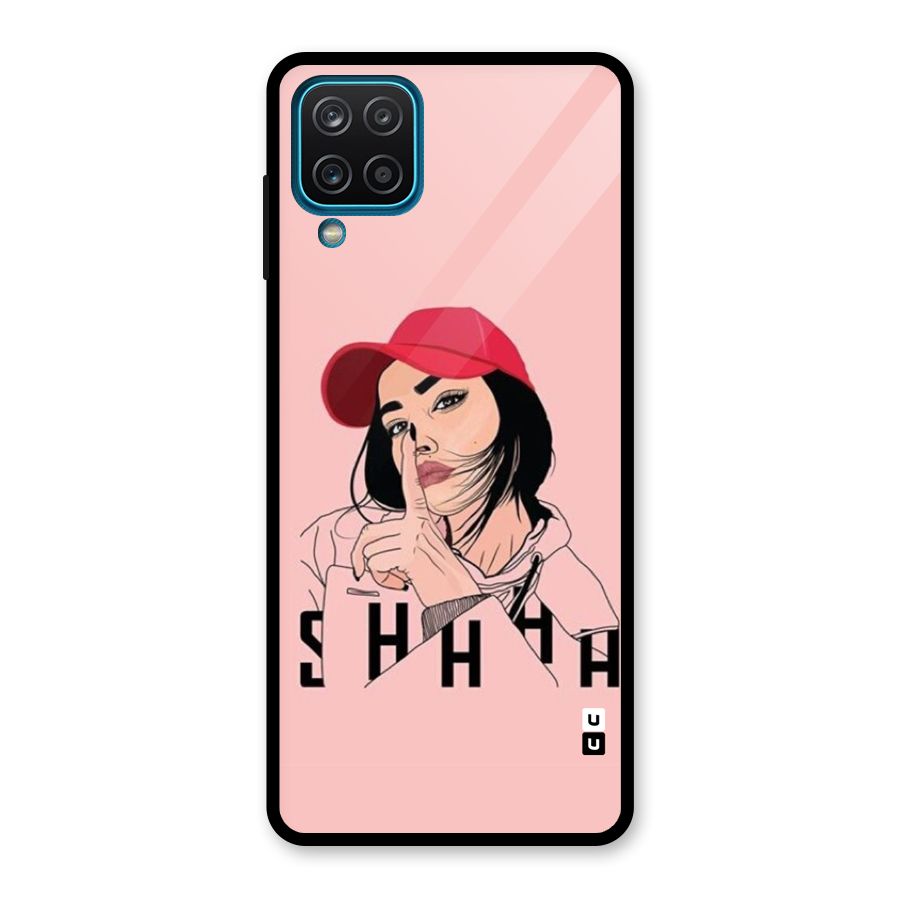 Shhhh Girl Glass Back Case for Galaxy A12