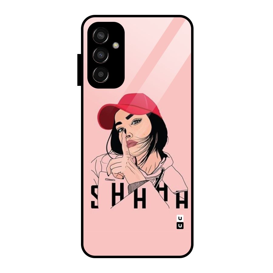 Shhhh Girl Glass Back Case for Galaxy F13