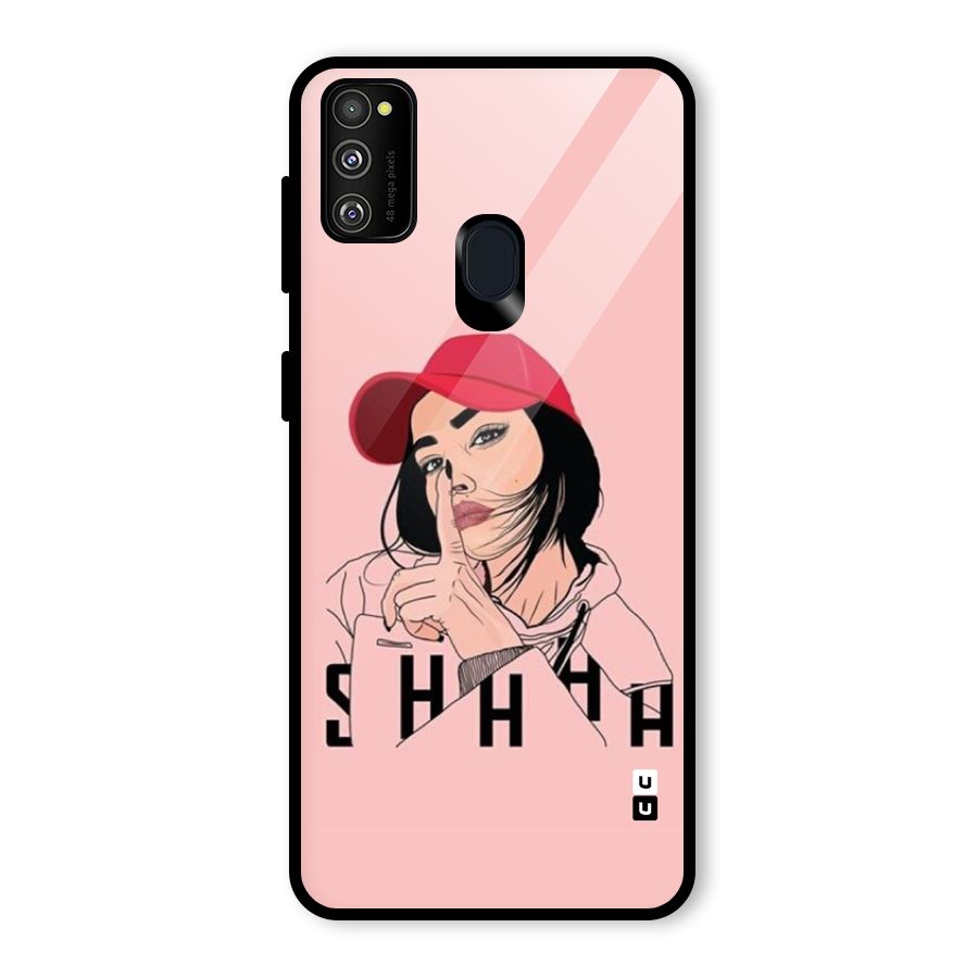 Shhhh Girl Glass Back Case for Galaxy M30s