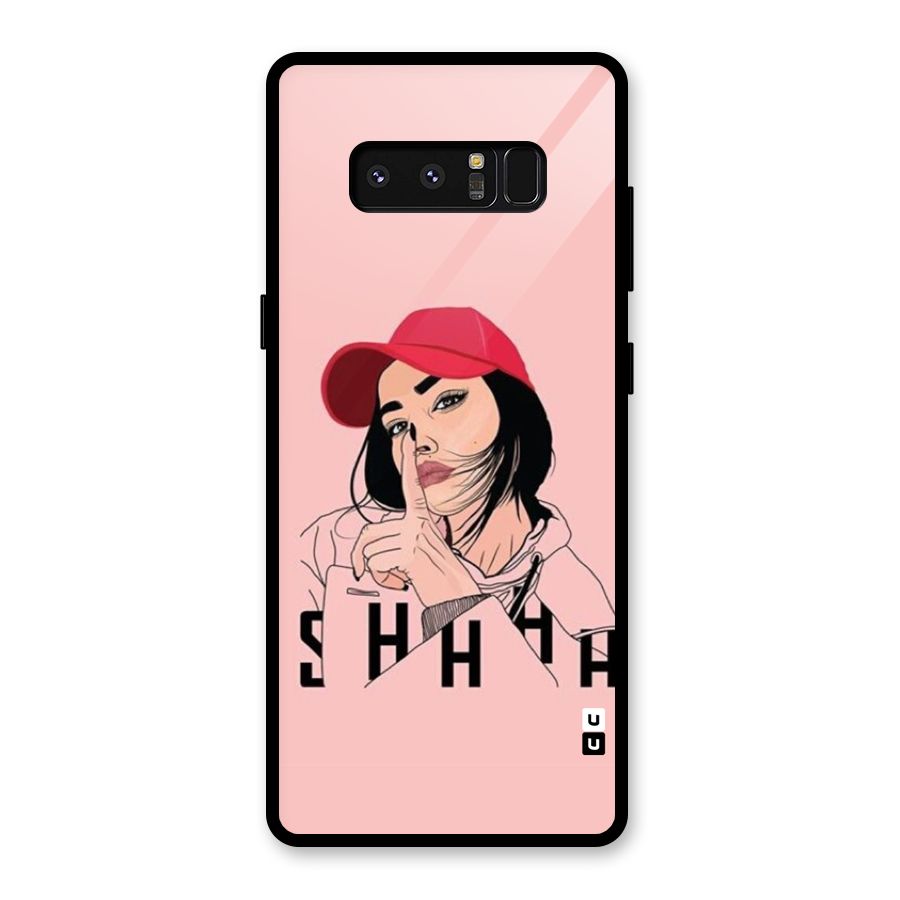 Shhhh Girl Glass Back Case for Galaxy Note 8