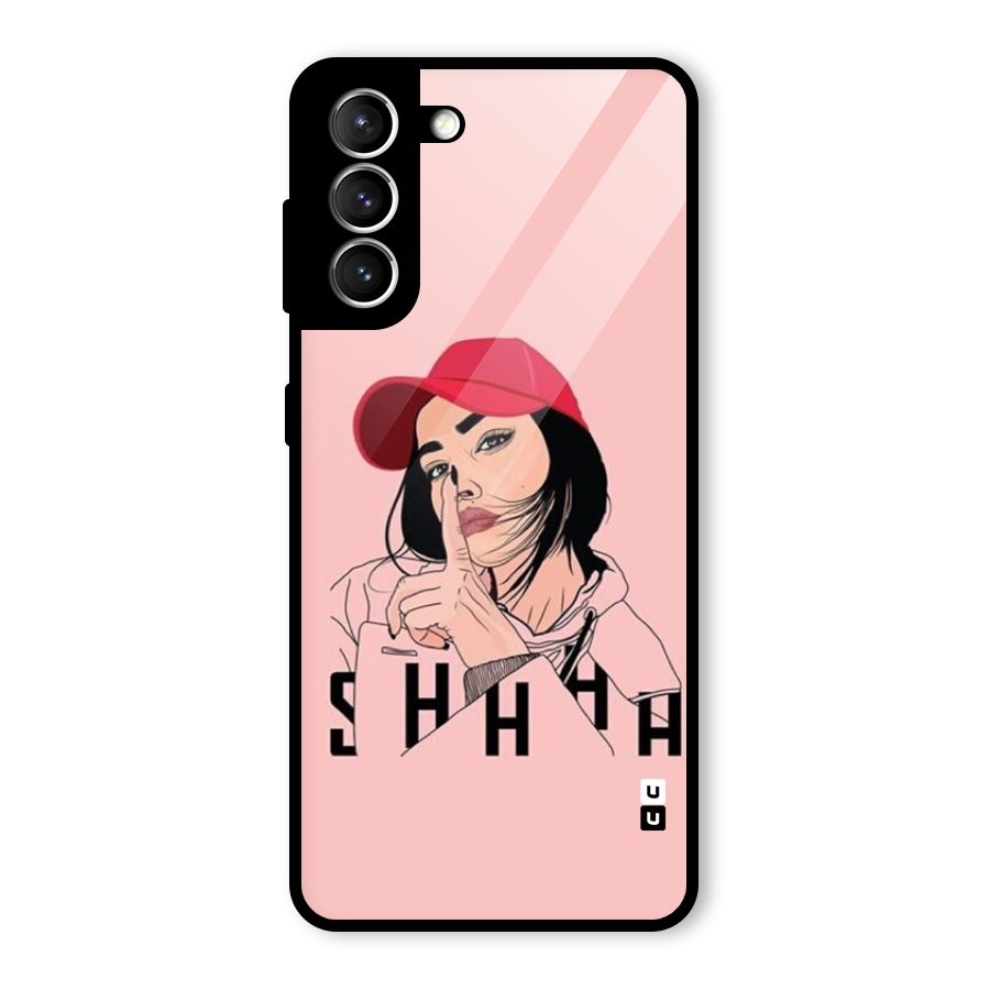 Shhhh Girl Glass Back Case for Galaxy S21 5G