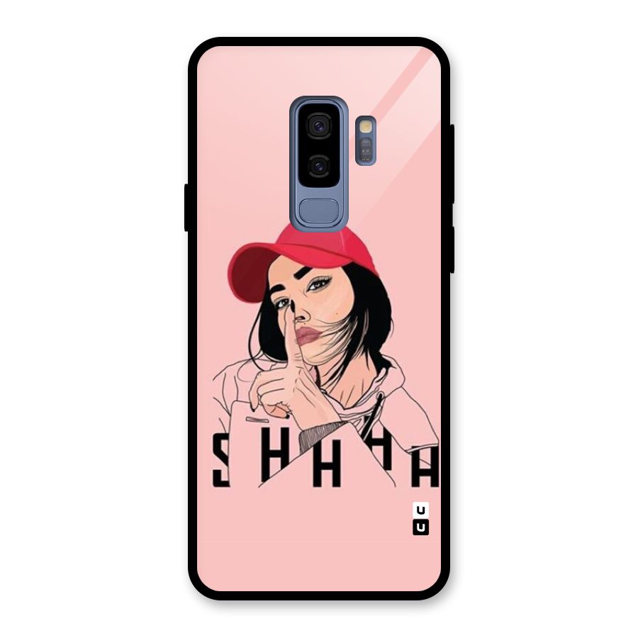Shhhh Girl Glass Back Case for Galaxy S9 Plus