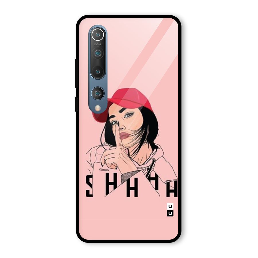 Shhhh Girl Glass Back Case for Mi 10