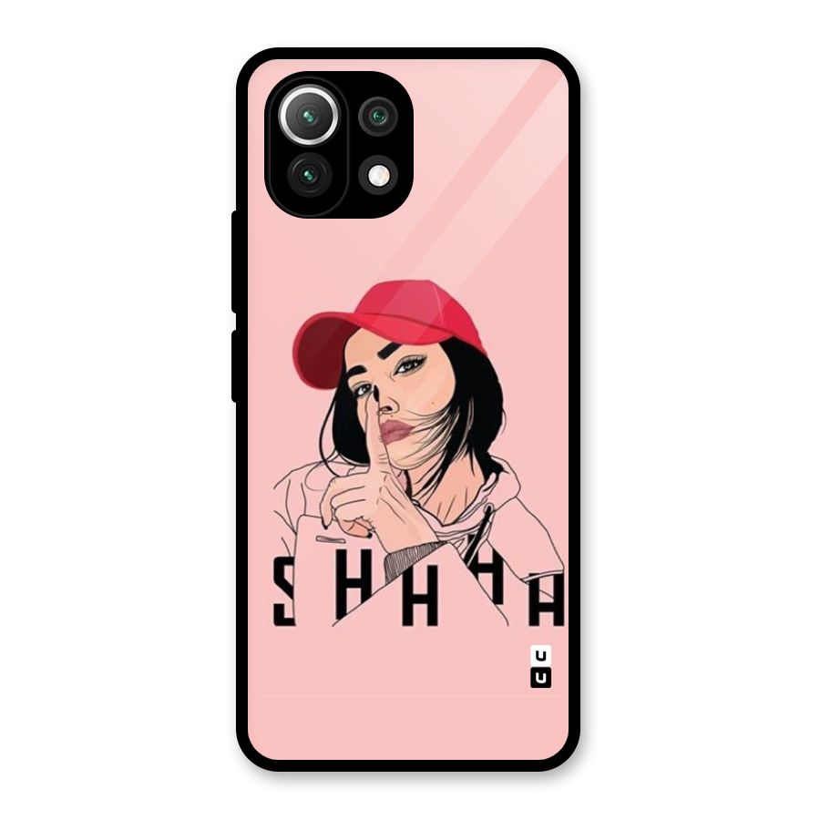 Shhhh Girl Glass Back Case for Mi 11 Lite NE 5G
