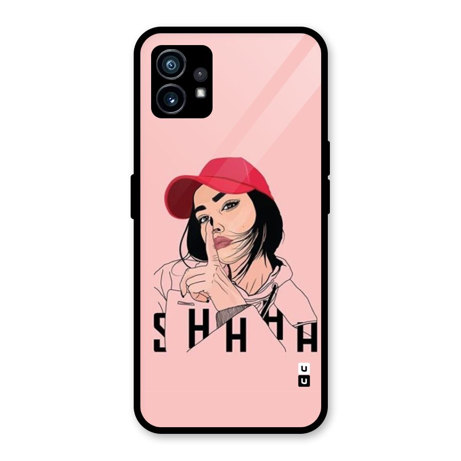 Shhhh Girl Glass Back Case for Nothing Phone 1