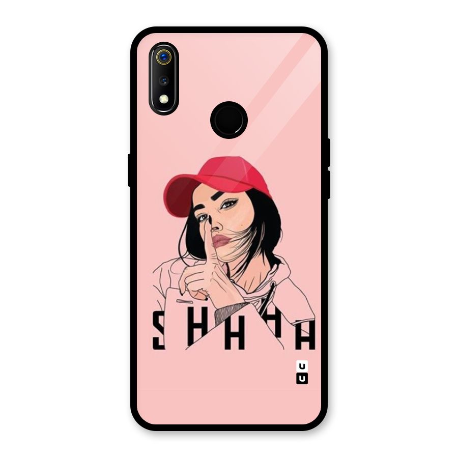 Shhhh Girl Glass Back Case for Realme 3
