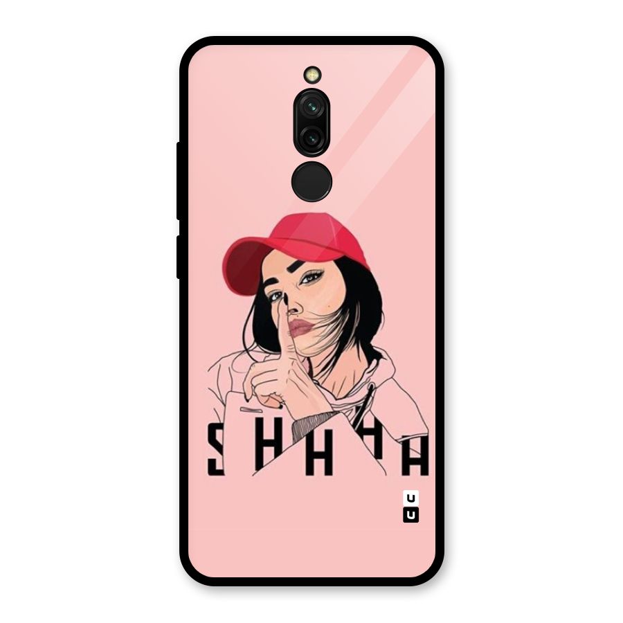 Shhhh Girl Glass Back Case for Redmi 8