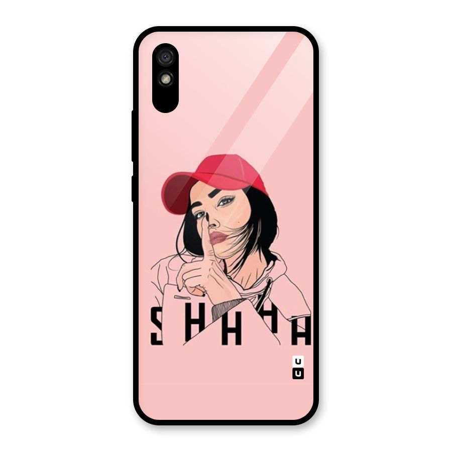 Shhhh Girl Glass Back Case for Redmi 9A