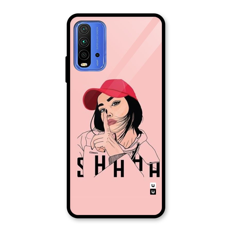 Shhhh Girl Glass Back Case for Redmi 9 Power